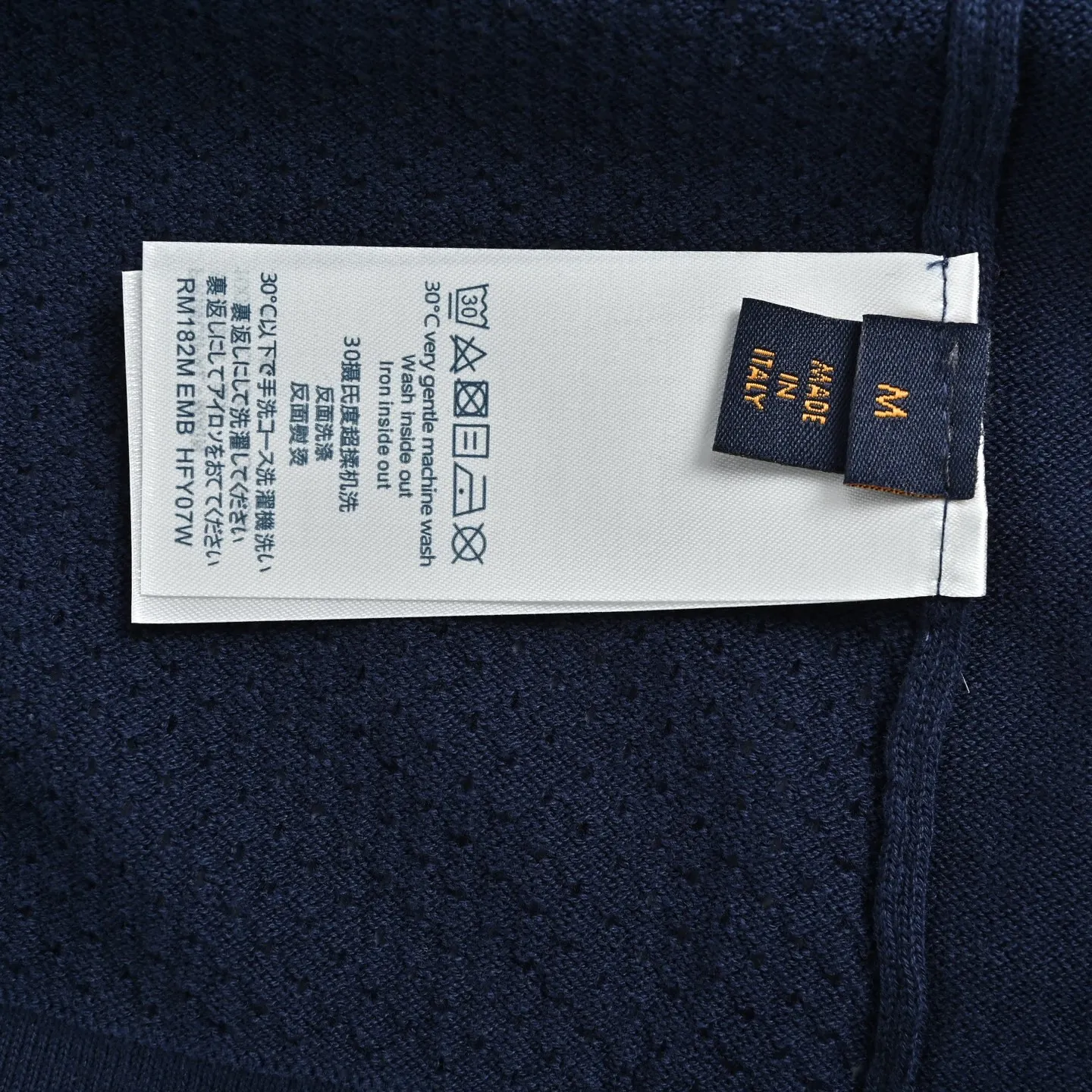Louis Vuitton/Louis Vuitton 26ss hollow letter jacquard knitted short sleeves